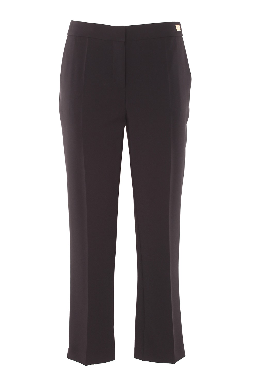 shop ELISABETTA FRANCHI  Pantalone: Elisabetta Franchi pantalone in crêpe con spacchetti.
Pantalone dritto in crêpe leggero con stiro piega sul davanti espacchetti al fondo. Il punto vita è enfatizzato da un fascione con placca logo in metallo dorato.
Chiusura con zip e gancio.
Accessorio in metallo dorato.
Vestibilità regular.
Composizione: 95% Poliestere, 05% Elastane.
Made in Italia.. PA05447E2-110 number 4221442